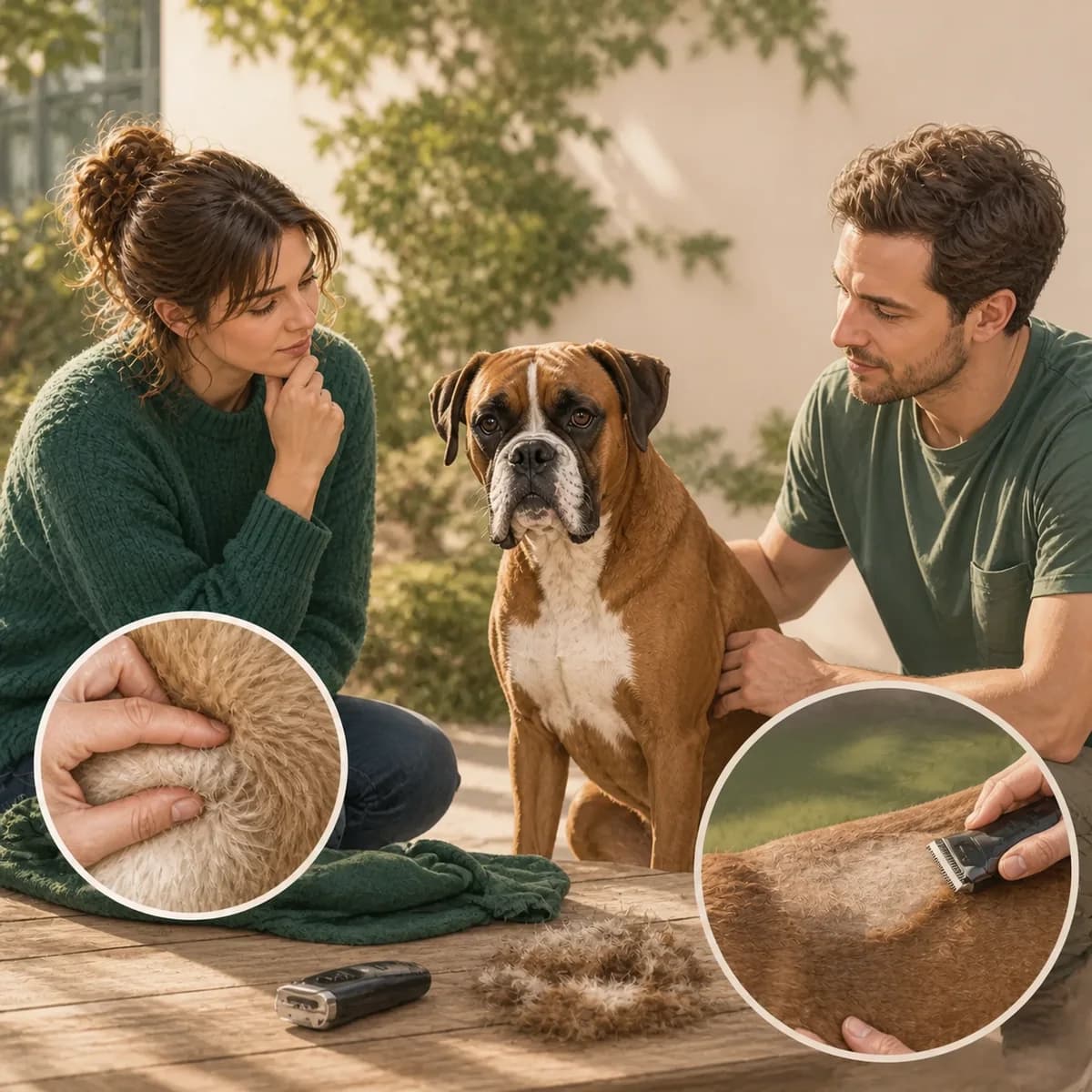 Illustration éditoriale originale créée pour l’article « Faut-il tondre son chien »